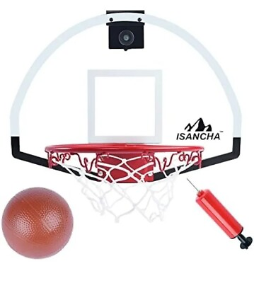#ad ISANCHA Mini Basketball Hoop Indoor 17.9quot;x 12quot; for Kids Over Door Install $19.98