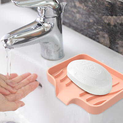 #ad 1PCS NEW Soap Dish Holder Self Draining Bar Saver Trays For Shower Bathroom US $7.86