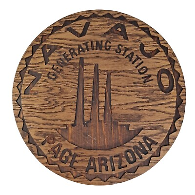 #ad Rare Navajo Generating Station Wood Sign Page Arizona Wood Sign One Of A Kind $70.00