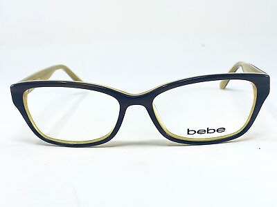 #ad New BEBE BB5136 Striped Grey Yellow Womens Eyeglasses Frame 52 15 135 $36.00