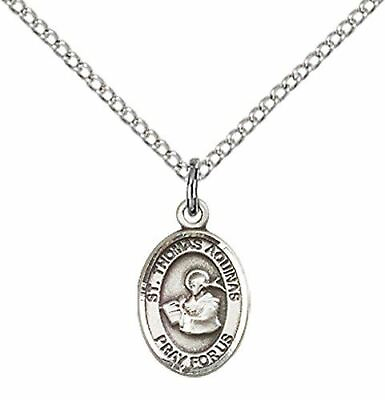 #ad St. Thomas Aquinas Pendant St. 18quot; Stainless Steel Lite Curb Chain $73.54