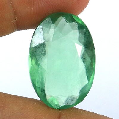 #ad Top Healing Jewel 43.70 Ct Natural Green Fluorite Oval Cut 27 mm Huge Gemstone $17.49