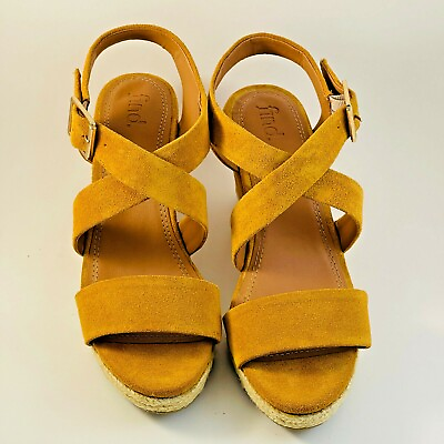 #ad Find Women#x27;s Cross Summer Strapped Sandal Yellow Size 10 $26.95