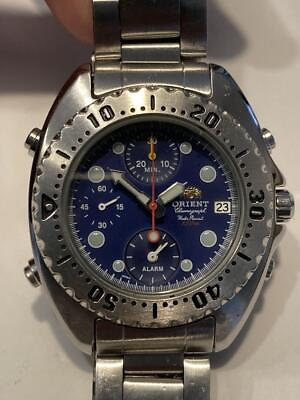 #ad Orient Wrist Watch Diver Chronograph Men#x27;S Japan Used $136.00