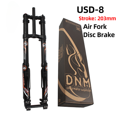 #ad MTB Bicycle Double Shoulder Air Shock Absorption 203mm Travel Mountain Bike Fork $461.16