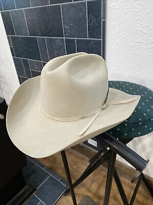 #ad Vintage Stetson 10X Cowboy Hat 7 3 8 Long Oval $195.00