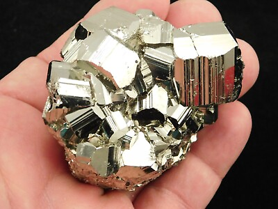 #ad Super Shiny Rhombic PYRITE Crystal Cluster 100% Natural Peru 288gr $34.99