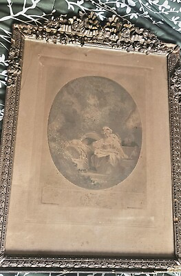 #ad ANTIQUE 1779 LA BONNE MERE THE GOOD MOTHER ENGRAVING DE LAUNAY FRENCH 18TH FRAME $60.00
