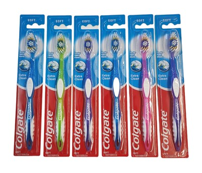 #ad 6 Colgate Toothbrush Extra Clean Full Head SOFT bristles #96 Toothbrushes $8.99