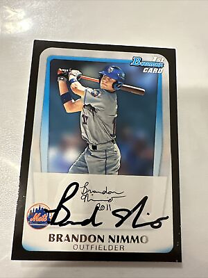 #ad 2012 Bowman BRANDON NIMMO Signed Card autograph AUTO mets RC IP Rookie $14.95