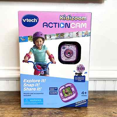 #ad VTECH Kidizoom ACTION CAM Kids Video Camera NEW Purple Waterproof LCD Screen $19.96