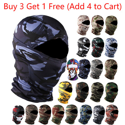#ad Camo Full Face Mask Tactical Balaclava Face Mask Camouflage Military Face Cover $7.99