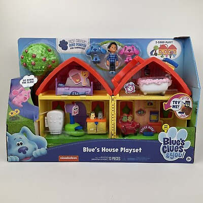 Blue#x27;s Clues amp; You Blue#x27;s House Playset 13 Pieces nickelodeon on the go play $89.95