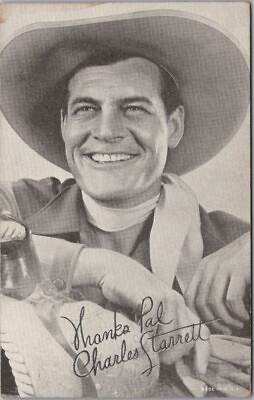 #ad Vintage 1940s CHARLES STARRETT Mutoscope Arcade Card Cowboy Western Actor $5.25