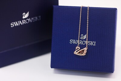 #ad Swarovski Romantic Swan Necklace in rose gold pink diamond $45.00
