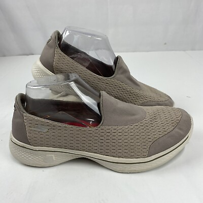 #ad Skechers Womens 9 GoWalk4 Gen5 Slip On Comfort Shoes Beige SEE ALL $17.99