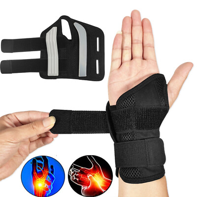 #ad Right Left Wrist Hand Support Brace Splint Carpal Tunnel Sprain Arthritis Sports $11.99