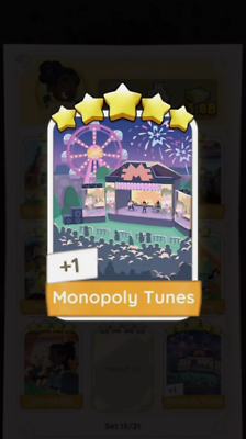 #ad #ad Monopoly Go 5 Star Card Monopoly Tunes $4.49