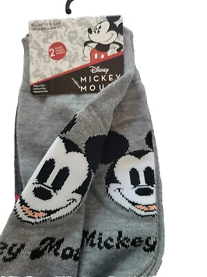 #ad Disney Socks Mickey Mouse Crew Novelty Size 6 12 Men#x27;s Sizing Gray Black Red $9.99