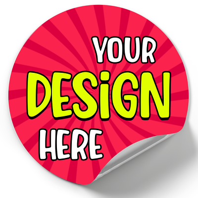 #ad Circle Custom Stickers Round Personalised Label Custom Sticker Print $8.99