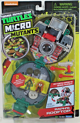 #ad Teenage Mutant Ninja Turtles Micro Mutants RAPH#x27;S ROOFTOP Playset NEW TMNT $49.99