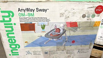 #ad Ingenuity Anyway Sway 5 Speed Multi Direction Portable Foldable Baby Swing $69.99