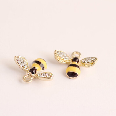 #ad 20 Pcs Shoe Charms Buttons DIY Little Bee Pendant Bracelet Accessories $8.31