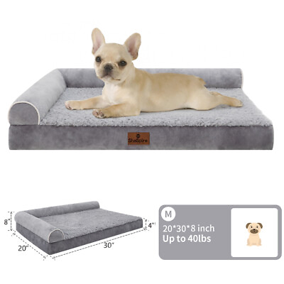 #ad Super Soft Orthopedic Dog Bed Memory Foam L Shape Dog Beds Pet Mattress 30quot;x20quot; $35.99