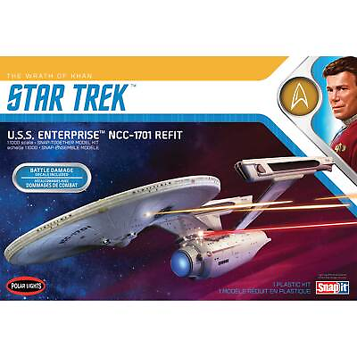 #ad Polar Lights 1 1000 Star Trek USS Enterprise Refit Wrath Khan PLL974M Plastic $29.59