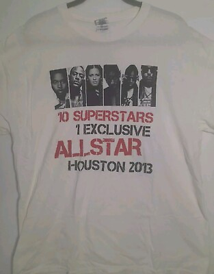 #ad #ad 2013 all star weekend Rap Shirt Nas Big Sean French Montana Wale Men XL Houston $24.99