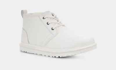 #ad UGG Neumel 1133777 Mens White Leather Wool Sockliner Comfort Chukka Boots NR6398 $69.99