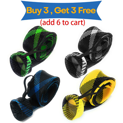 #ad Buy 3 Get 3 Free Fishing Rod Sleeve Sock Pole Glove Protector Cover w Lanyard $6.98