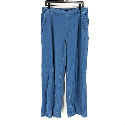 #ad Isaac Mizrahi Live True Denim Chambray Pull On Pants Indigo Women#x27;s Size 16 $18.00