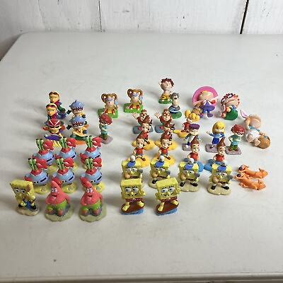 #ad #ad Lot Nickelodeon Spongebob Squarepants PVC Mini Figures Set Cake Toppers Toy $45.00