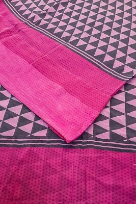 #ad Pure Silk Saree Indian Vintage Sari Georgette Chinon Printed Fabric PGS1629 $25.99