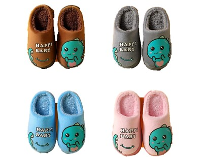 #ad Winter Children#x27;s Slippers NonSlip Boy Girl Warm Plush Slip On Kids Indoor Shoes $11.99