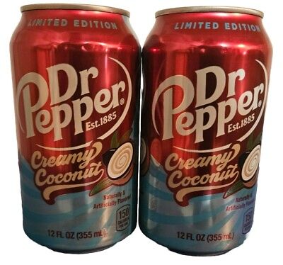 #ad 2x Dr. Pepper Creamy Coconut 12oz Cans 2024 Limited Edition $14.95