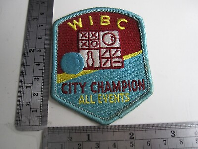 #ad Vintage WIBC All Events City Champion Bowling Patch BIS $3.29