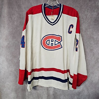 #ad Rare Vintage 90s CCM Maska Montreal Canadiens CHRIS CHELIOS 24 Jersey Mens XL $99.99