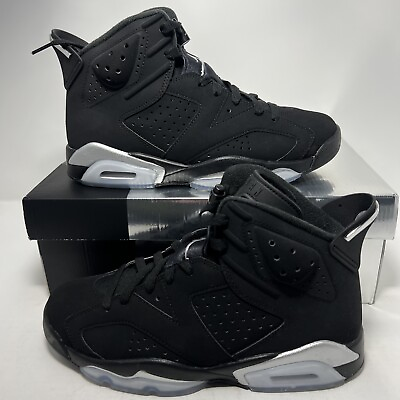 #ad Nike Air Jordan 6 Retro Chrome Black Silver Mens Size 7.5 DX2836 001 $229.99