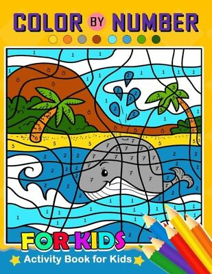 #ad Color by Number for Kids: Activity Book for Kids boy girls Ages 2 43 54 ... $9.49
