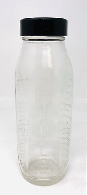 #ad Vintage Evenflo Glass Baby Bottle 8 oz with Black Cap KP21 $7.03