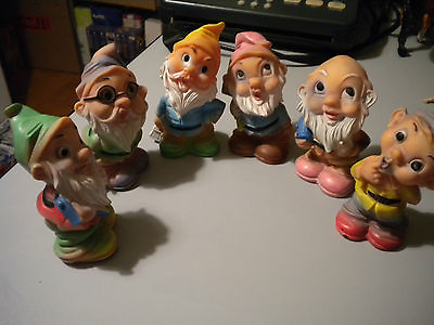 #ad 7 Dwarfs Toy Vintage Of rubber toys Years 60 70 7 Pieces $89.57