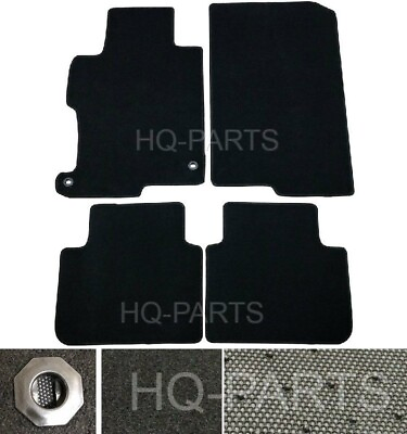 #ad New 4 Pieces Black Nylon Carpet Floor Mats For 13 17 Honda Accord Sedan 4DR Only $56.88