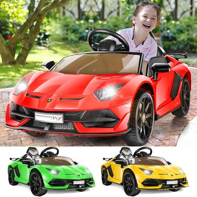 #ad 12V Kids Electric Car Ride On Toys 2 Seater Licensed Lamborghin w Remote Control $135.99