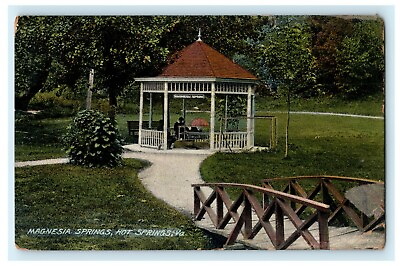 #ad 1909 Magnesia Springs Hot Springs Virginia VA Posted Antique Postcard $8.00