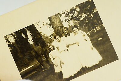 #ad Milton PA Antique Girls Family Photo Postcard RPPC Bieber Estate #021 $9.90