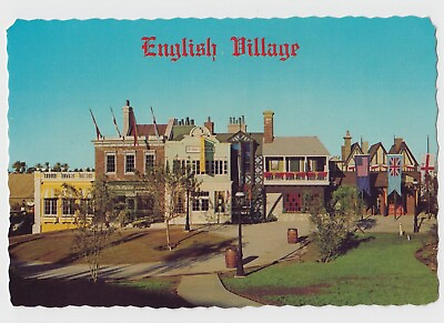 #ad Postcard Arizona City of London Arms Lake Havasu City English Village 1973 $4.50