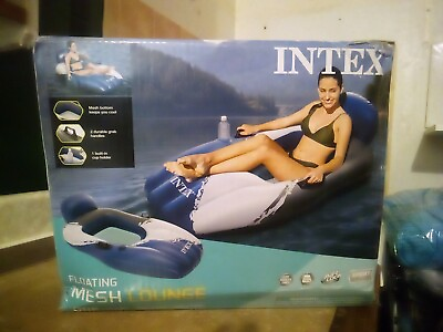 #ad Intex Floating Mesh Lounge Inflatable Sport Float 64 in x 41 in $26.99