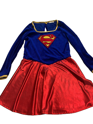 #ad SUPERGIRL Kids Fancy Dress Girl#x27;s Superhero Play Costume Dress Outfit amp; Cape $50.00